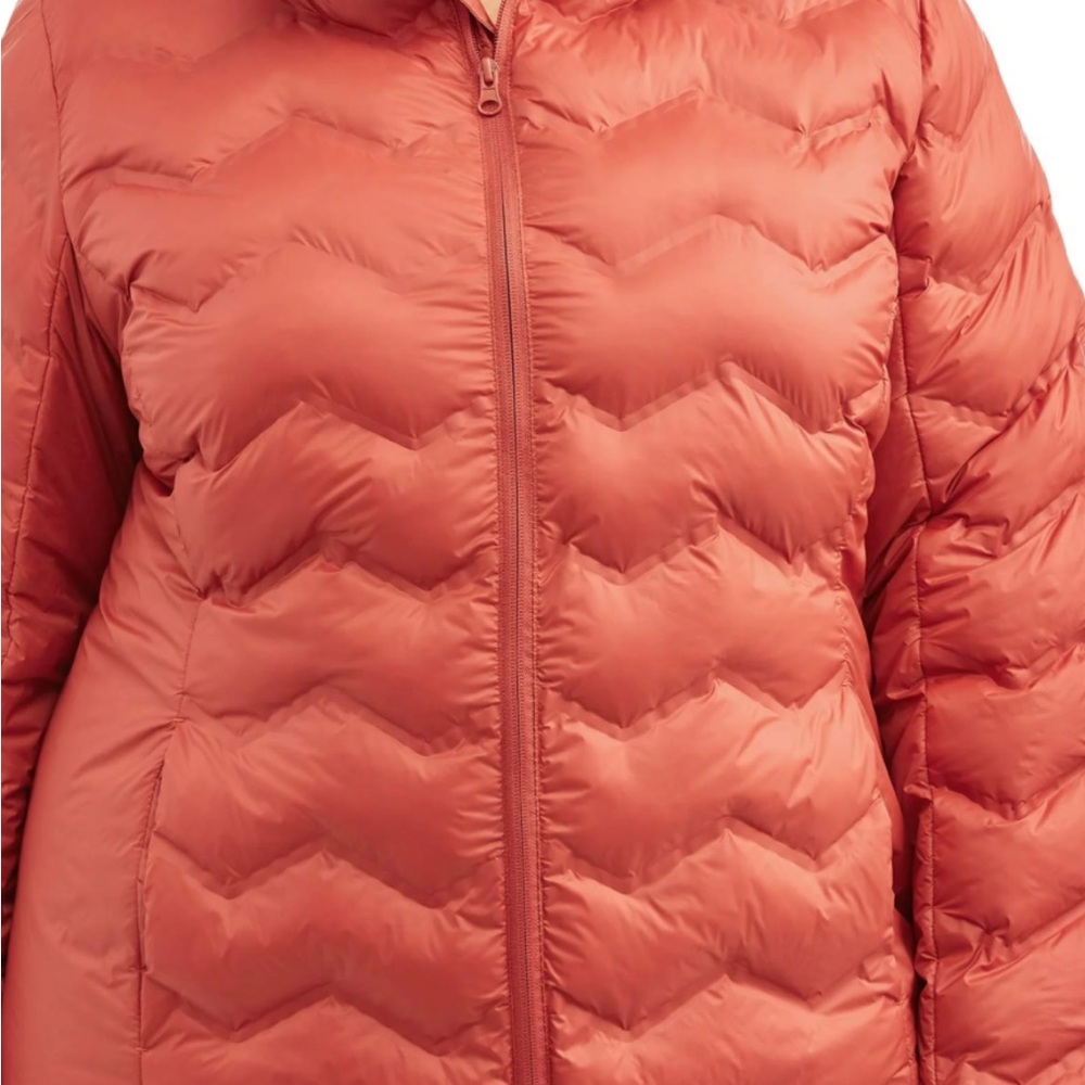 Women's Quilted Puffer Jacket - Coral